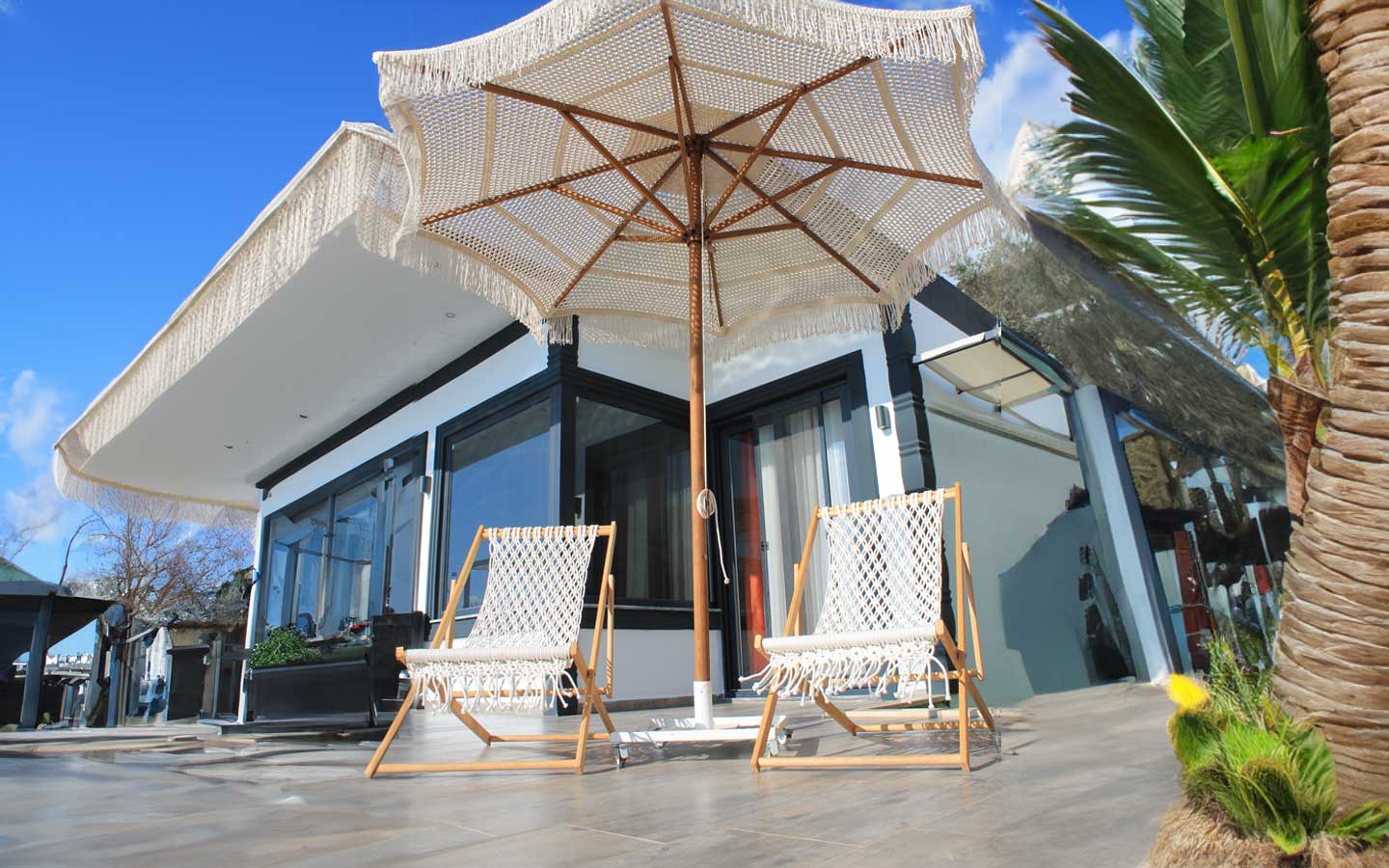 Makrome Şemsiye Ayaklı Model Mermer Hariç 2,5 Metre Çap