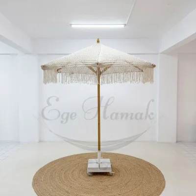 Makrome Şemsiye Ayaklı Model Mermer Hariç 2,5 Metre Çap